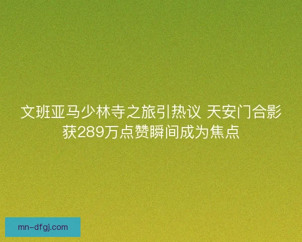 文班亚马少林寺之旅引热议 天安门合影获289万点赞瞬间成为焦点